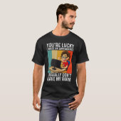 ゲーマー・ゲーム好きのためのラッキーな出演 Tシャツ (正面フル)