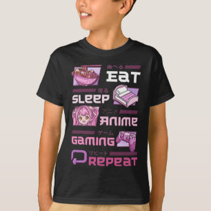 ゲーマー ゲーム ビデオゲーム おもしろい 食事 睡眠 アニメ ゲーム Tシャツ