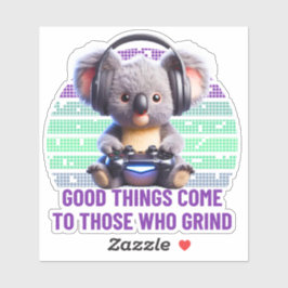 ゲーマー・コアラ来ー – 挽く人に良い事 シール