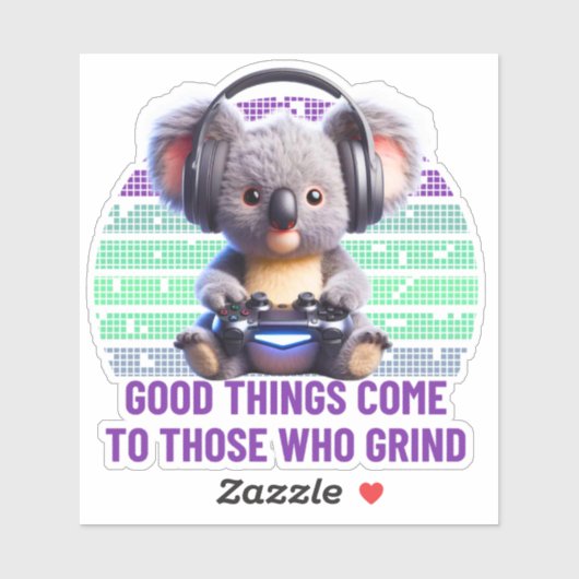 ゲーマー・コアラ来ー – 挽く人に良い事 シール (シート)