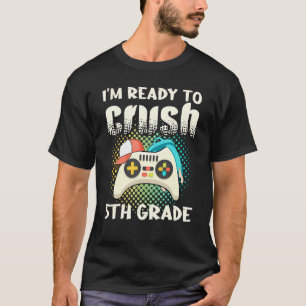 ゲーマー コントローラー 学校 5年生をぶっ潰す準備完了 Tシャツ