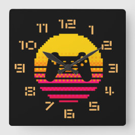 ゲーマー スクエア壁時計