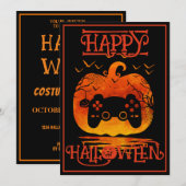 ゲーマー ハッピー ハロウィン ゲーミング コスチューム イベント 招待状 (正面/裏面)