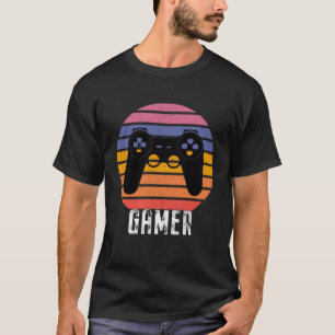 ゲーマー ビデオ レトロ コントローラー ゲーム ゲーム ボーイ ギル Tシャツ