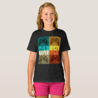 ゲーマー ビンテージ ビデオゲーム コントローラー Tシャツ