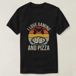 ゲーマー ピザ ゲーム好きな少年 Tシャツ