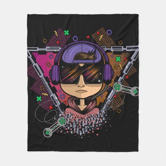 ゲーマー・ボーイ フリースブランケット (正面)