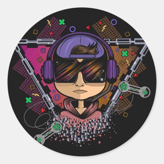 ゲーマー・ボーイ ラウンドシール (正面)