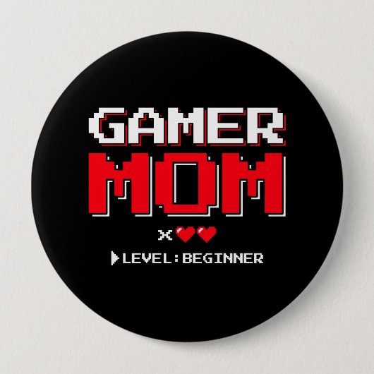 ゲーマー・ママ双子の新しい母ベビー発表 缶バッジ (正面)