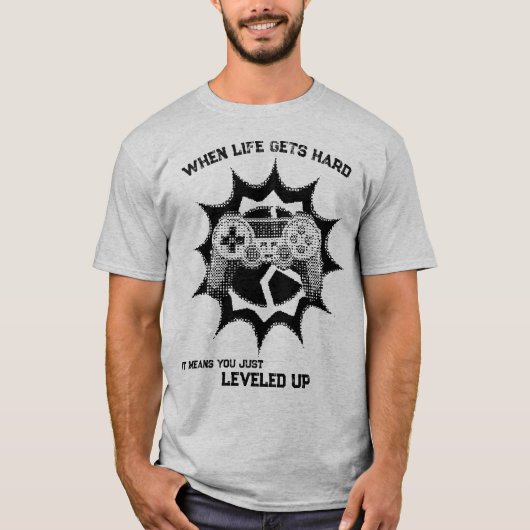 ゲーマー レベルアップ 引用Tシャツ Tシャツ (正面)