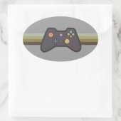 ゲーマー 楕円形シール (バッグ)