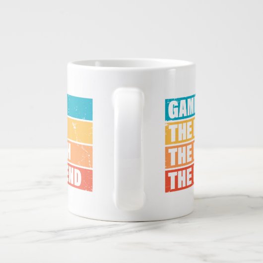 ゲーマー。男だ。神話。凡例。 ジャンボコーヒーマグカップ (裏面)