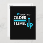 ゲーマー 私は年をとらない、レベルが上がるだけ ポストカード (正面/裏面)