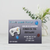 ゲーマー 誕生日パーティー 招待状 (スタンド正面)