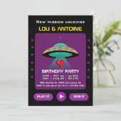 ゲーマー 誕生日 招待状 (スタンド正面)