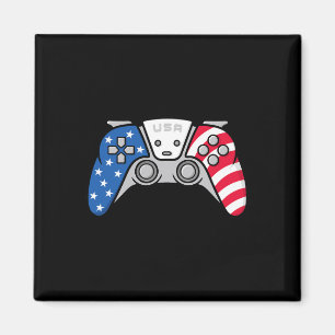ゲーマー 7月4日 ゲームパッド ビデオゲーム アメリカ アメリカ国旗 マグネット