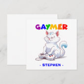 ゲーマー – Rainbow Gaming Cat with Console | LGBTQ (正面/裏面)