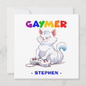 ゲーマー – Rainbow Gaming Cat with Console | LGBTQ (正面)