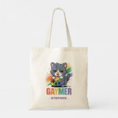 ゲーマー – Rainbow Gaming Cat with Console | LGBTQ 2 トートバッグ (裏面)