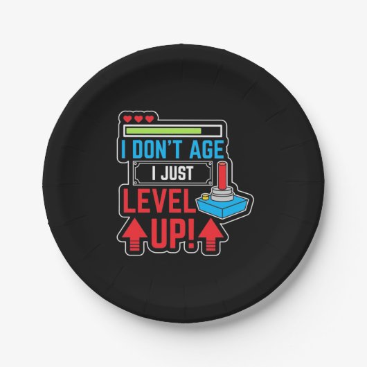 ゲーマーIがレベルアップ ペーパープレート (正面)