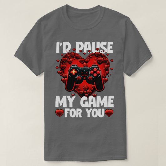 ゲーマーIdゲームを一時停止する2 Tシャツ (デザイン正面)