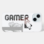 ゲーマーiPhoneケーストレンド抽象芸術ブラックパウダー Case-Mate iPhoneケース (裏面 (横))