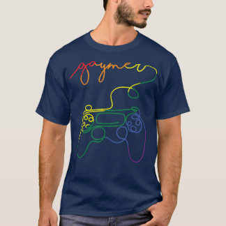 ゲーマーLGBTプライドビデオゲーム愛好家メンズウィメンズキッズ Tシャツ