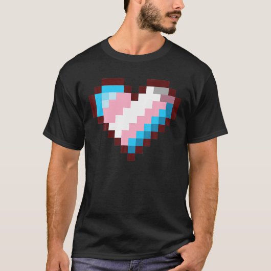 ゲーマーLGBTレトロプライド性交感性選手ピクセルH Tシャツ (正面)