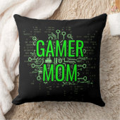 ゲーマーMOMサイバーデジタルグリーン クッション (ブランケット)