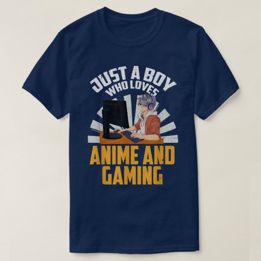 ゲーマーOtaku BoysゲームマンガかわいいJapan A Tシャツ (デザイン正面)