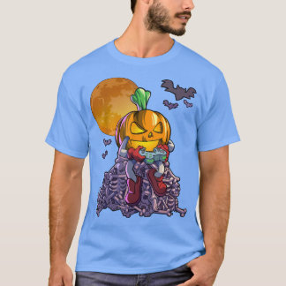 ゲーマーPumpkin Jack O Lantenビデオゲームゲームホール Tシャツ