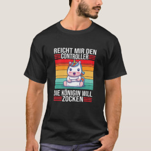 ゲーマーReicht Mir DenコントローラクイーンPS5コンソール Tシャツ