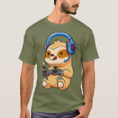 ゲーマーSlothゲームSlothsビデオゲームギフト Tシャツ (正面)
