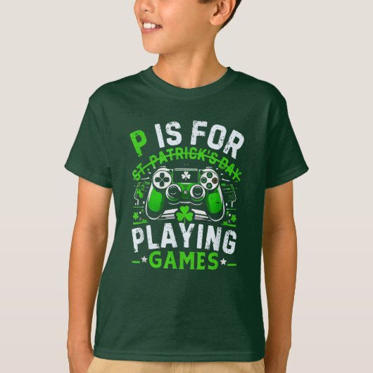 ゲーマーSt patricks dayビデオゲームIrish Gaming Tシャツ (正面)