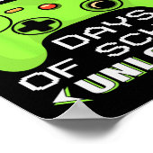 ゲーマーSuden 100hデイイーサー100学校の日 ポスター (角)