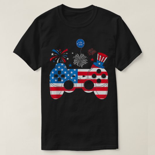ゲーマーVideo Gaming 7月の4thメンおもしろいズ・ボーイズ・アメル Tシャツ (デザイン正面)