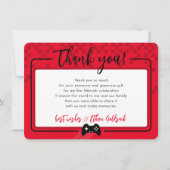 ゲーミモダンング感謝していバー（ユダヤ教の）バル・ミツバー赤ブラック サンキューカード (正面)