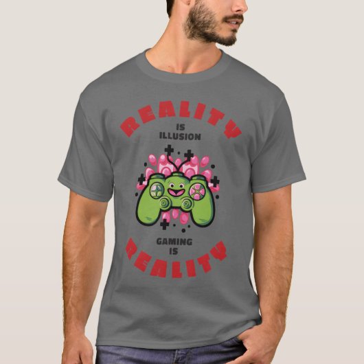 ゲーミングは現実のボイフレンド Tシャツ (正面)
