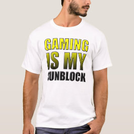 ゲーミングは私のサン ブロック ファニーTシャツ Tシャツ