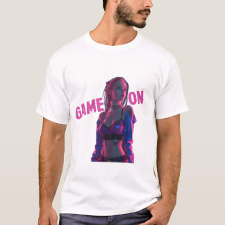 ゲーミングガール ネオンTシャツ Tシャツ