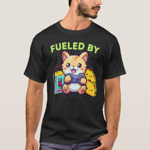 ゲーミングキャットとタコスと80年代ゲーマーに支えられたユーモア溢れる日々 Tシャツ