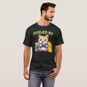 ゲーミングキャットとタコスと80年代ゲーマーに支えられたユーモア溢れる日々 Tシャツ (正面フル)