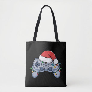 ゲーミングクリスマスサンタ帽子 トートバッグ