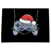 ゲーミングクリスマスサンタ帽子 ラージペーパーバッグ (正面)