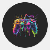 ゲーミングゲーマーグラフィックデザイン2 ラウンドシール (正面)