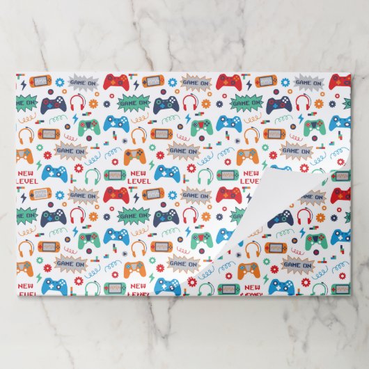 ゲーミングゲーマー誕生日ビデオゲーム紙ランチョンマット ペーパーパッド (折り畳み)