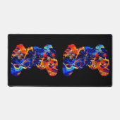 ゲーミングコカラフルントローラ抽象芸術ゲーマコンソール デスクマット (正面)