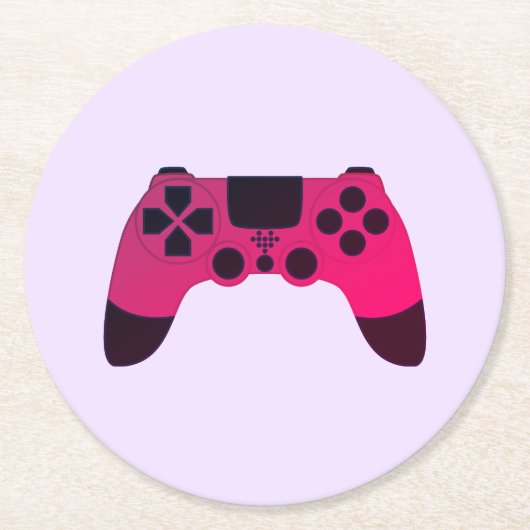 ゲーミングコントローラビデオゲームおたくゲーマー ラウンドペーパーコースター (正面)