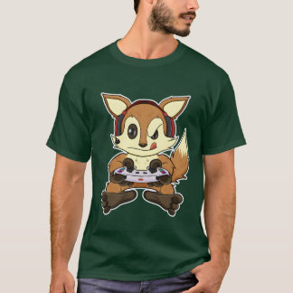 ゲーミングコントローラーを持つFo I おもしろいゲーミング I ゲーマーg Tシャツ