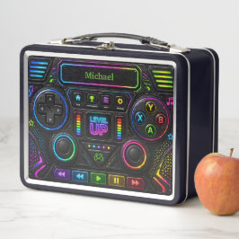ゲーミングコントローラー キッズ ネオン ゲームパネル メタルランチボックス